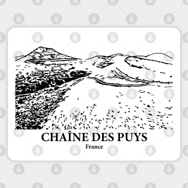 Chaîne des Puys - France Magnet by Lakeric